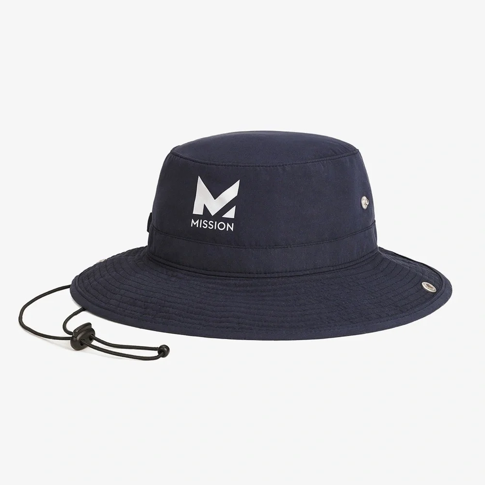 Mission Cooling Boonie Hat Navy UPF 50 Wide Brim Outdoor NWT